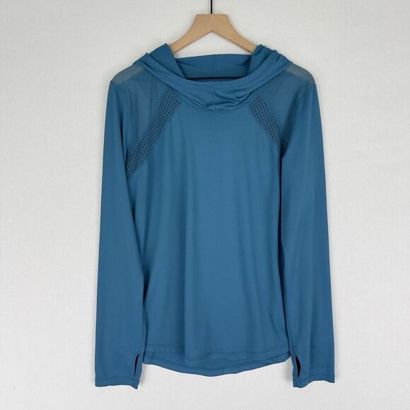 Z By Zella Pullover Top Womens XL Blue Athletic Mesh Breathable Stretch Workout - Picture 7 of 13